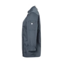 KARLOWSKY Damen Kochjacke NAOMI Druckknöpfe Modern-Fit Anthrazit
