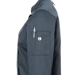 KARLOWSKY Damen Kochjacke NAOMI Druckknöpfe Modern-Fit Anthrazit