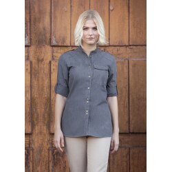 KARLOWSKY Damen Kochhemd JEANS-STYLE Druckknöpfe...