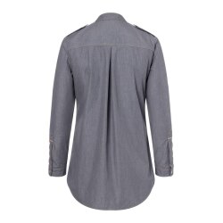 KARLOWSKY Damen Kochhemd JEANS-STYLE Druckknöpfe Modern-Fit Schwarz