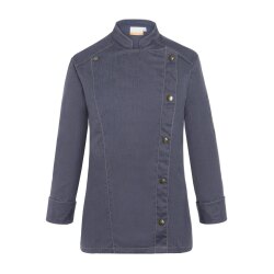 KARLOWSKY Damen Kochjacke JEANS-STYLE Druckknöpfe...