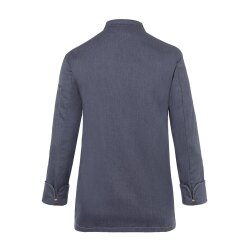 KARLOWSKY Damen Kochjacke JEANS-STYLE Druckknöpfe Schwarz
