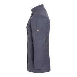 KARLOWSKY Damen Kochjacke JEANS-STYLE Druckknöpfe Schwarz