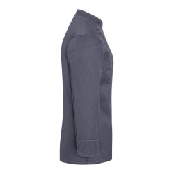KARLOWSKY Damen Kochjacke JEANS-STYLE Druckknöpfe Schwarz