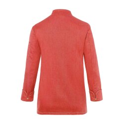 KARLOWSKY Damen Kochjacke JEANS-STYLE Druckknöpfe Modern-Fit Rot