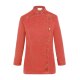 KARLOWSKY Damen Kochjacke JEANS-STYLE Druckknöpfe Modern-Fit Rot