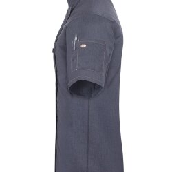 KARLOWSKY Damen Kochjacke JEANS-STYLE Kurzarm Modern-Fit Schwarz