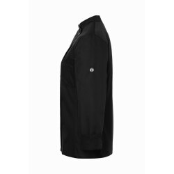 KARLOWSKY Damen Kochjacke LARISSA Druckknöpfe Modern-Fit Schwarz