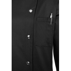 KARLOWSKY Damen Kochjacke LARISSA Druckknöpfe Modern-Fit Schwarz
