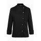 KARLOWSKY Damen Kochjacke LARISSA Druckknöpfe Modern-Fit Schwarz