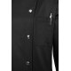 KARLOWSKY Damen Kochjacke LARISSA Druckknöpfe Modern-Fit Schwarz