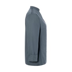 KARLOWSKY Damen Kochjacke Druckknöpfe Modern-Fit Anthrazit