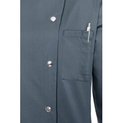 KARLOWSKY Damen Kochjacke Druckknöpfe Modern-Fit Anthrazit