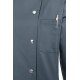 KARLOWSKY Damen Kochjacke Druckknöpfe Modern-Fit Anthrazit