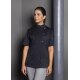 KARLOWSKY Damen Kochjacke GRETA Kurzarm Druckknöpfe Schwarz