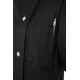 KARLOWSKY Damen Kochjacke GRETA Kurzarm Druckknöpfe Schwarz