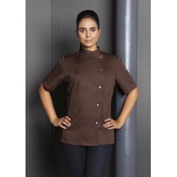 KARLOWSKY Damen Kochjacke GRETA Kurzarm Druckknöpfe...
