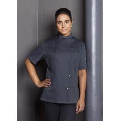 KARLOWSKY Damen Kochjacke GRETA Kurzarm Druckknöpfe...