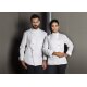KARLOWSKY Herren Kochjacke LARS Druckknöpfe Regular-Fit Weiß