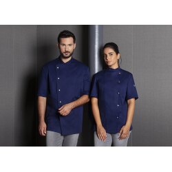 KARLOWSKY Herren Kochjacke GUSTAV Kurzarm Druckknöpfe  Marine