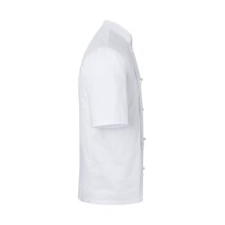 KARLOWSKY Herren Kochjacke Kurzarm Stehkragen Regular Weiß