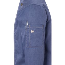KARLOWSKY Herren Kochjacke JEANS-STYLE Modern-Fit Jeansblau
