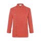 KARLOWSKY Herren Kochjacke JEANSSTYLE Druckknöpfe Modern-Fit Rot