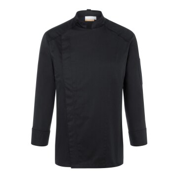 KARLOWSKY Herren Kochjacke NOAH Druckknöpfe Modern-Fit Schwarz