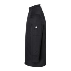 KARLOWSKY Herren Kochjacke NOAH Druckknöpfe Modern-Fit Schwarz
