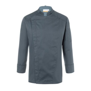 KARLOWSKY Herren Kochjacke NOAH Druckknöpfe Modern-Fit Anthrazit