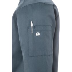 KARLOWSKY Herren Kochjacke NOAH Druckknöpfe Modern-Fit Anthrazit