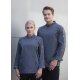 KARLOWSKY Herren Kochjacke NOAH Druckknöpfe Modern-Fit Anthrazit