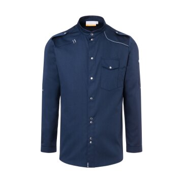 KARLOWSKY Herren Kochhemd NEW-IDENTITY Langarm Modern-Fit Marine