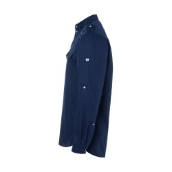 KARLOWSKY Herren Kochhemd NEW-IDENTITY Langarm Modern-Fit Marine