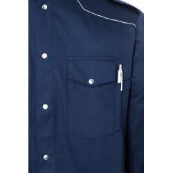 KARLOWSKY Herren Kochhemd NEW-IDENTITY Langarm Modern-Fit Marine