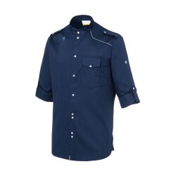 KARLOWSKY Herren Kochhemd NEW-IDENTITY Langarm Modern-Fit Marine