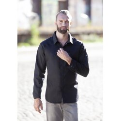KARLOWSKY Herren Kochhemd MODERN-EDGE Langarm Modern-Fit Schwarz
