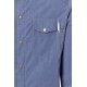 KARLOWSKY Herren Kochhemd JEANS-STYLE Langarm Modern-Fit Jeansblau