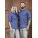 KARLOWSKY Herren Kochhemd JEANS-STYLE Langarm Modern-Fit Jeansblau