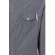 KARLOWSKY Herren Kochhemd JEANS-STYLE Langarm Modern-Fit Schwarz