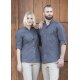 KARLOWSKY Herren Kochhemd JEANS-STYLE Langarm Modern-Fit Schwarz
