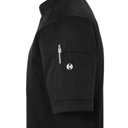 KARLOWSKY Herren Kochjacke MODERN-LOOK Kurzarm ModernFit Schwarz