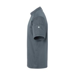KARLOWSKY Herren Kochjacke Kurzarm Modern-Fit Anthrazit