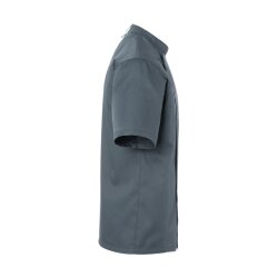 KARLOWSKY Herren Kochjacke Kurzarm Modern-Fit Anthrazit