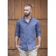 KARLOWSKY Herren Kochhemd JEANS-STYLE Langarm Jeansblau