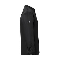 KARLOWSKY Herren Kochjacke Druckknöpfe Modern-Fit Schwarz