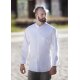 KARLOWSKY Herren Kochjacke Druckknöpfe Modern-Fit Weiß