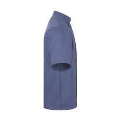 KARLOWSKY Herren Kochjacke JEANS-STYLE Kurzarm Modern-Fit Blau
