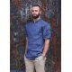 KARLOWSKY Herren Kochjacke JEANS-STYLE Kurzarm Modern-Fit Blau
