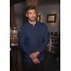 KARLOWSKY Herren Kochjacke GREEN-GENERATION Modern-Fit Stahlblau